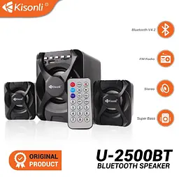Компьютерные колонки 2.1 Kisonli U2500BT, Bluetooth, AUX, 5W+2x3W - мініатюра 3