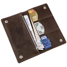 Чоловічий шкіряний гаманець SHVIGEL 19х9,5х1 см acs0016053 - мініатюра 4