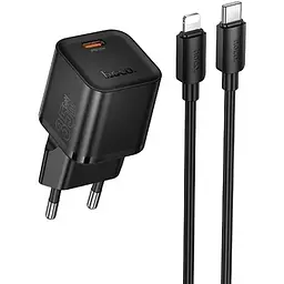 МЗП Hoco N66 Ingenious PD35W (1USB-C) + кабель Type-C to Lightning Black