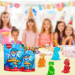 Жувальні цукерки Amos 4D Gummy Dinosaur 198г - мініатюра 7