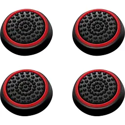 Накладки на стіки Thumb Grips 4-pack для PS4/PS5/Xbox Black Red [140709] - мініатюра 1