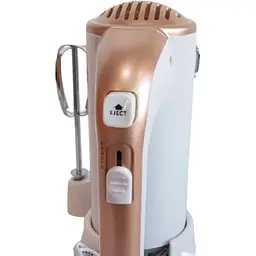 Міксер ручний DSP КМ-2021, 200W 5 швидкостей із двома насадками для приготування сумішей різної в'язкості біло-бронзовий (КМ 2021_536) - мініатюра 2