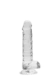 Фалоімітатор - Realrock Dildo 7" Transparent - мініатюра 3