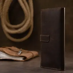 Чоловіче шкіряне портмоне GRANDE PELLE 9х18х1 см acs0018640 - мініатюра 7