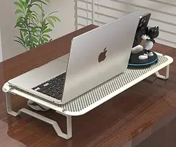 Підставка металева для ноутбука Idea 46х27.5х7 см перфорована металева сітка Білий
  - мініатюра 3