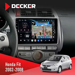 Штатна магнітола Honda Fit 2002-2008 Climate Decker D9-011 4x64, DSP, 4G, 360 Decker (НФ-00008763)