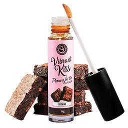 Блиск для губ зі смаком брауні Secret Play Vibrant Kiss з ефектом вібрації 6 г