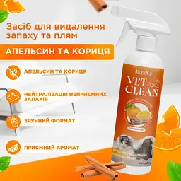 Засіб для видалення запахів і плям Modes Vet clean з ароматом апельсину та кориці 500 мл - мініатюра 3