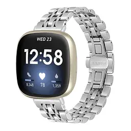 Металевий ремінець Primolux Steel Link для годинника Fitbit Versa 3/Fitbit Sense Silver - мініатюра 2