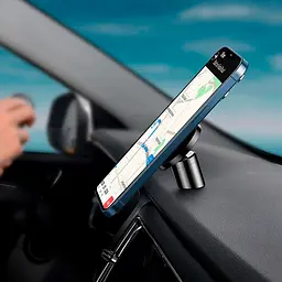 Автомобільний утримувач холдер Baseus Magnetic Car Mount SULD-01 Black - мініатюра 4