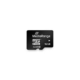 Карта пам'яті MediaRange 16GB microSDHC memory card, Class 10, with SD adapter (MR958) - мініатюра 2