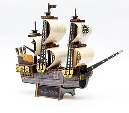 Дерев'яний 3D конструктор PuzzleOk "Піратський корабель" Puz-00928 р.34*27*9см - мініатюра 2