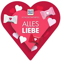 Подарунковий набір Ritter Sport Schokowürfel Herz шоколадні цукерки асорті 119 г (4000417600103)