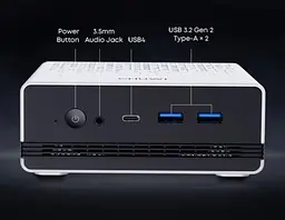 Неттоп UBox, White/Black, Ryzen 5 6600H (6x3.3-4.5 GHz), 16Gb DDR5 5600 MHz Chuwi teh0020016 - мініатюра 3