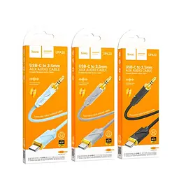 Аудіоадаптер Hoco UPA30 Friend digital audio conversion cable Type-C 1 м сірий - мініатюра 4