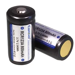 Акумулятор Keeppower 123 (RCR123A) 800 mAh 3.7V (з захистом) - мініатюра 5