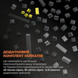 Клавіатура GamePro MK130G Pro Outemu Red Hot-Swap RGB Wireless Black (MK130G Pro) - мініатюра 14
