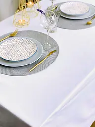 Скатертина Ecotton DUCK 170х200 см водовідштовхувальна білого кольору White 23127 (23127) - мініатюра 4