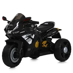 Мотоцикл дитячий на радіокеруванні 12V 2 мотори Bluetooth MP3 USB TF EVA чорний (M 6220ELR-2)