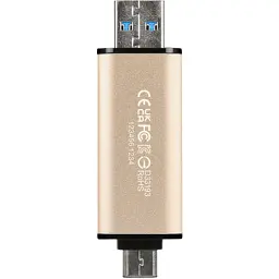 USB флеш накопичувач Transcend 512GB JetFlash 930C Gold-Black USB 3.2/Type-C (TS512GJF930C) - мініатюра 6