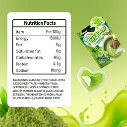 Желейні цукерки Cokoc Juicy Burst Gummies Matcha Flavor 60г - мініатюра 5