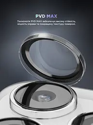 Захисне скло для камери Apple iPhone 14 Pro Max/14 Pro, Supreme BI, прозорий колір, з рамкою, глянцеве скло для захисту лінз, протиударне, прозоре, з клейовим шаром по контуру, не впливає на якість фото, ArmorStandart (ARM76601) - мініатюра 3