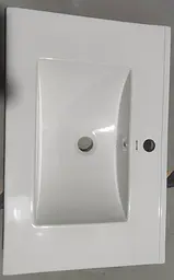 Умивальник меблевий Mixxus Premium Cubic-1502 710x460x170 мм з отвором під змішувач і переливом MP6496, Білий - мініатюра 2
