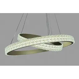 Підвісна люстра LED у спальню Linisoln 1956-60*40 металевий, акриловий, кольору шампань, діаметр 60*40 см, висота 50-120 см