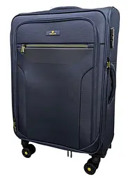 Валіза середня Worldline Airtex 616 жаккард-поліестер M Темно-синій