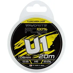 Флюорокарбон Favorite U1 FC 20 м 40/1.05 мм 133.6 lb/60.62 кг - мініатюра 2