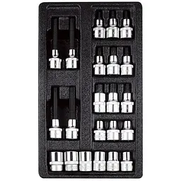 Набір головок TORX 1/2" у ложементі, 22 предмети T33224