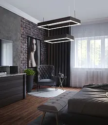 Світильник стельовий Brille підвісний світлодіодний BR-924S/2 LED 56W BR - мініатюра 7