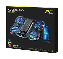 Охолоджувальна підставка для ноутбука 15.6 дюймів 2E Gaming CPG008 5xFan RGB LED - мініатюра 7