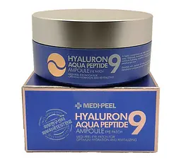 Патчі для глибокого зволоження з пептидним комплексом Hyaluron Aqua Peptide 9 Ampoule Eye Patch Medi Peel 60 шт - мініатюра 2