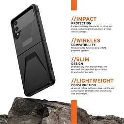 Оригінальний протиударний чохол UAG Civilian Samsung Galaxy Z Flip3 Black (21318D114040) - мініатюра 5