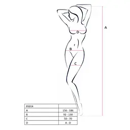 Бодістокінг Passion BS014 red, комбінезон, велика сітка