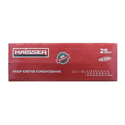 Набір ключів комбінованих Haisser 48487 Cold Stamped satine 25 шт. (136239) - мініатюра 3
