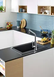 Змішувач Hansgrohe Metris Select 320 2jet кухонний на 2 отвори з витяжним виливом Sbox Chrome 73806000 Хром - мініатюра 3