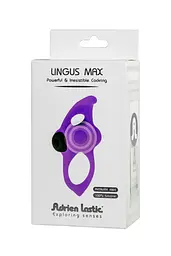 Ерекційне віброкільце з язичком для стимуляції клітора Adrien Lastic Lingus MAX Violet, 9.5х3 см - мініатюра 5