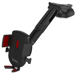 Автотримач для телефону HOCO "CAD01" на присосці жорстка ніжка Black/Red - мініатюра 5