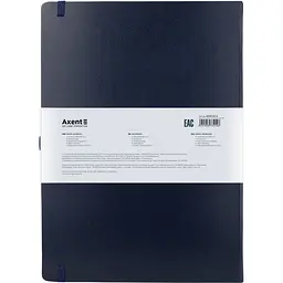 Книга записна Axent Partner Grand A4 в клітинку 100 аркушів темно-синя (8203-02-A) - мініатюра 3
