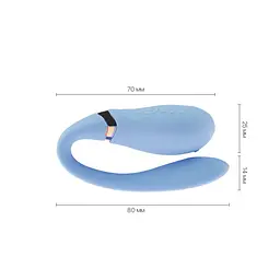 Смартвібратор для пар Zalo - Fanfan Royal Blue - мініатюра 3