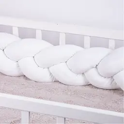 Коса захисна в ліжечко MirSon Kids Time 28-0001 White Velvet велюрова біла - мініатюра 4