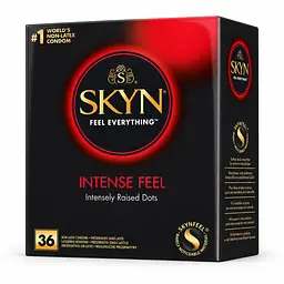 Безлатексні презервативи SKYN Intense Feel 36 шт поліізопренові 53 мм з точковою текстурою та силіконовою змазкою