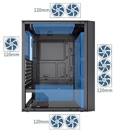 Корпус PcCooler PсCOOLER CPS чорний (DIAMOND MA100 MESH) Без БП - мініатюра 6