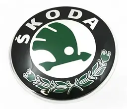 Емблема Skoda D80 мм на скотчі МАЛА (пр-во Польща) ПХ 172.53