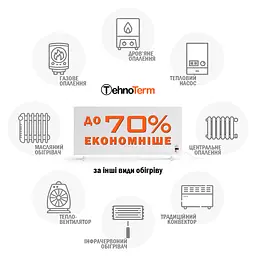 Обігрівач TehnoTerm STT-700 з терморегулятором до 20 м², електричний конвектор на 700 Вт білий - мініатюра 4