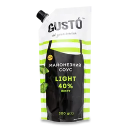 Соус Gusto Light майонезний 40%, 300 г (788125) - мініатюра 4