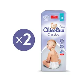 Набір підгузків Chicolino Classico 5 (11-25 кг), 84 шт. (2 уп. по 42 шт.) - мініатюра 2