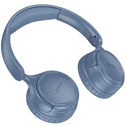 Накладні бездротові навушники Hoco W66 Wave Blue - мініатюра 3